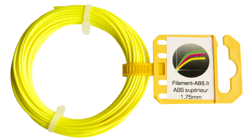 Anneau de 10m ABS jaune fluo 1,75mm