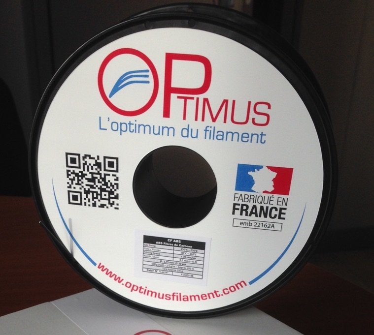 Filament ABS fibres de carbone OPtimus