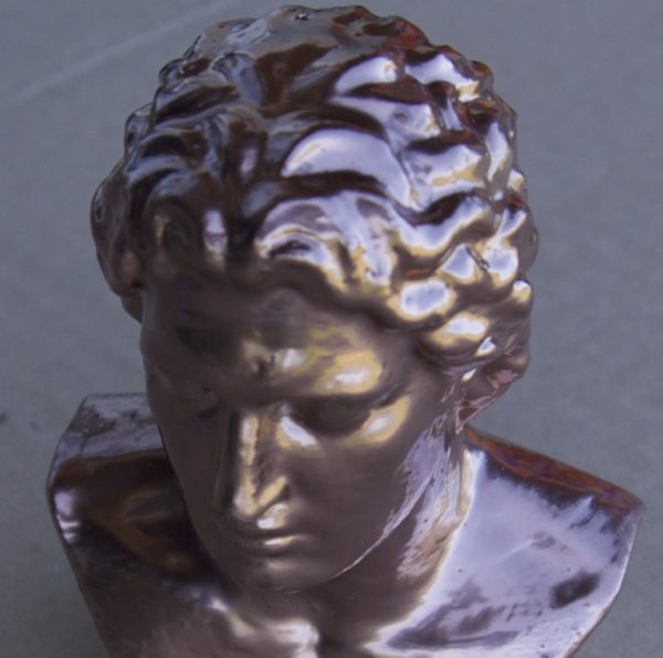 Alexandre. Peinture cuivre après lissage: plus aucune couche visible.