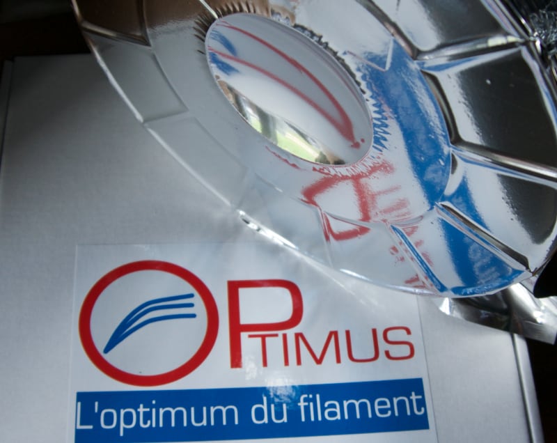 Filament PLA Aluminium gris Optimus boite V2