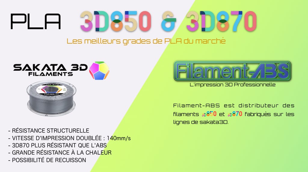 Filament PLA pour imprimante 3D : les meilleurs sur le marché, les PLA 3D850 et 870