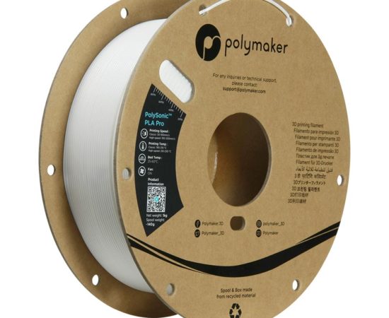Polymaker PolySonic PLA Pro Blanc