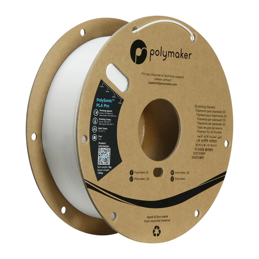 Polymaker PolySonic PLA Pro Blanc