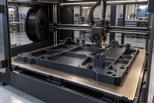 Grand outillage industriel imprimé en ABS sans décollement des angles